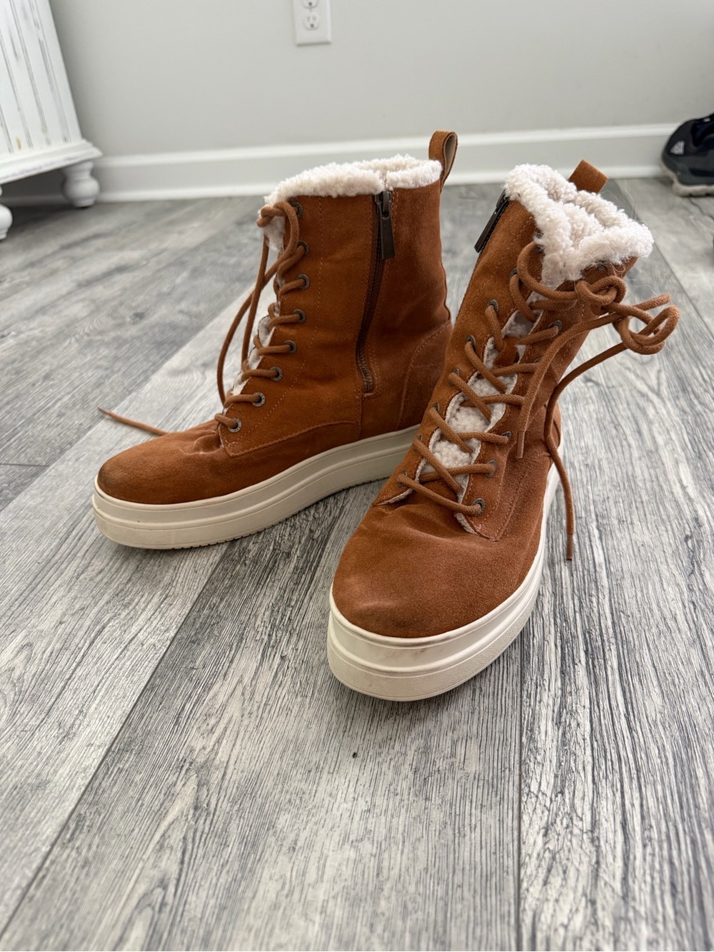 J Slides Suede Torrie Platform Boots